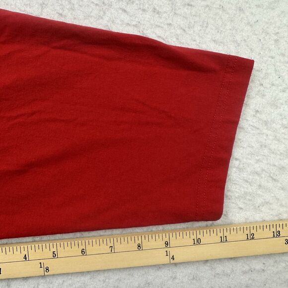 Vintage Shenanigans Christmas Shirt Womens 1X Red Penguins Snowflakes 3/4 Sleeve - Picture 8 of 12